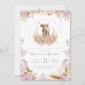 Highland Koe baby shower, Heilige Koe wij hebben b Kaart (Voorkant)