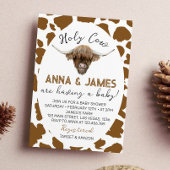 Highland Koe Baby shower Invitation Kaart