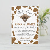 Highland Koe Baby shower Invitation Kaart (Staand voorkant)