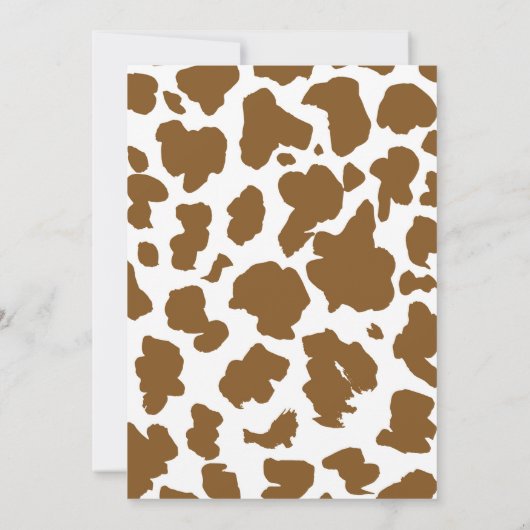 Highland Koe Baby shower Invitation Kaart (Achterkant)