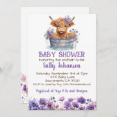 Highland Koe Baby shower Kaart (Voorkant / Achterkant)