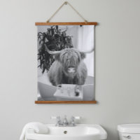 Highland Koe Badkuip Badkamer Kunst Fun Dier