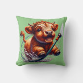 Highland Koe badtijd Kussen (Voorkant)