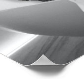 Highland koe Bathtub Black White Bathroom Poster (Hoek)