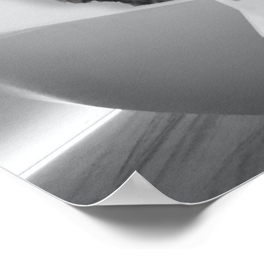 Highland koe Bathtub Black White Bathroom Poster (Hoek)