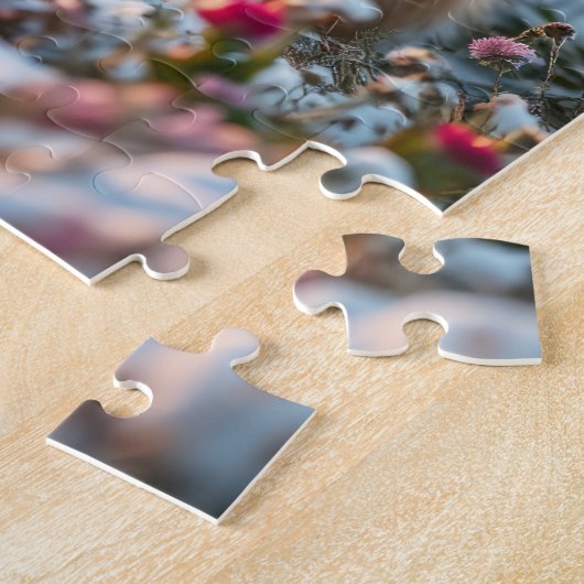 Highland Koe bij zonsondergang Legpuzzel (Zijkant)