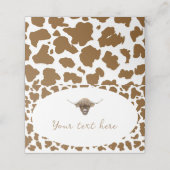 Highland Koe Birthday Place Card Plaatskaartje (Buitenkant ongevouwen)