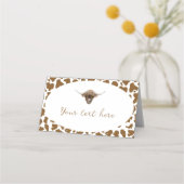 Highland Koe Birthday Place Card Plaatskaartje (Voorkant)