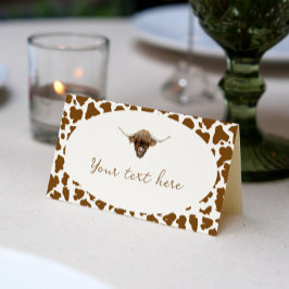 Highland Koe Birthday Place Card Plaatskaartje