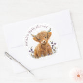 Highland koe bloemenboho partij gunst sticker (Envelop)