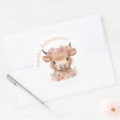 Highland koe bloemenboho partij gunst sticker (Envelop)
