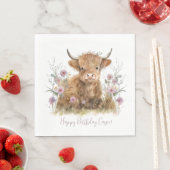 Highland koe bloemenboho party servetten (Insitu)