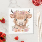 Highland koe bloemenboho party servetten (Insitu)