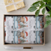 Highland Koe Blue Truck Vrolijk Kerstfeest Tissuepapier (Geschenk)