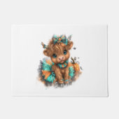 Highland Koe Boerderij Halloween Deurmat (Voorkant)