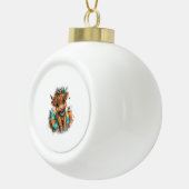 Highland Koe Boerderij Halloween Keramische Bal Ornament (Rechts)