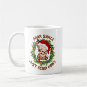 Highland Koe Boerderij kerstverlichting Koffiemok (Links)