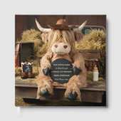 Highland koe boerderij Thema baby Fotoboek Keepsak Gastenboek (Voorkant)