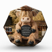 Highland koe boerderij thema zwangerschapsaankondi fotoblokken (Voorkant)