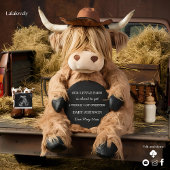Highland koe boerderij thema zwangerschapsaankondi kaart