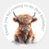 Highland koe boho partij voor sticker (Voorkant)
