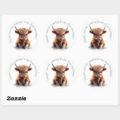 Highland koe boho partij voor sticker (Vel)