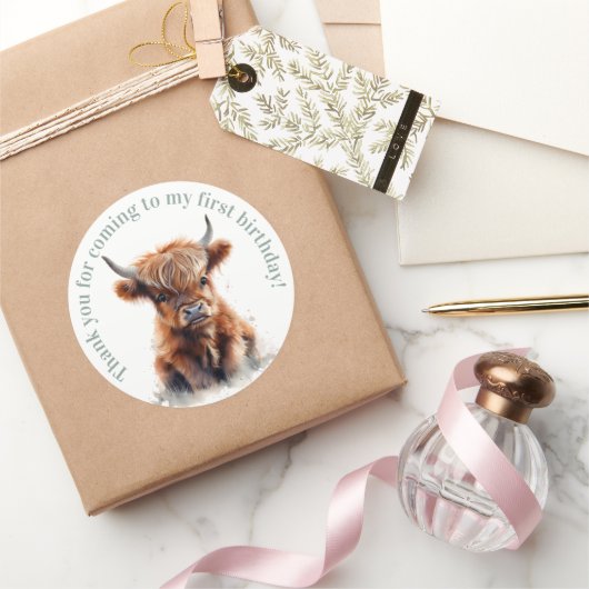 Highland koe boho partij voor sticker (Geschenken)