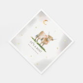Highland Koe Boy Baby shower Papier Servet (Hoek)