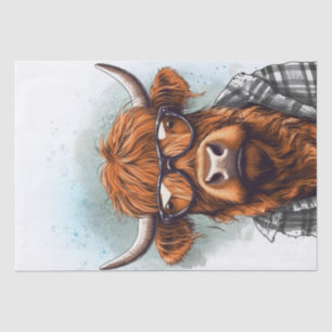Highland Koe Bro Funny Highland Bull Tissuepapier