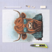 Highland Koe Bro Funny Highland Bull Tissuepapier (Craft)