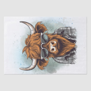 Highland Koe Bro Funny Highland Bull Tissuepapier