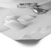 Highland Koe Bubble Badkamer Zwart-wit Poster (Hoek)