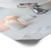 Highland Koe Bubble Bath Badkamer Poster Print (Hoek)