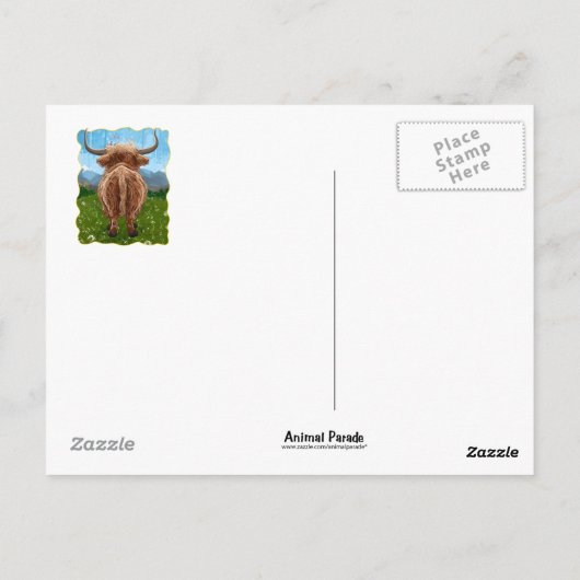 Highland Koe Cadeaus & Accessoires Briefkaart (Achterkant)