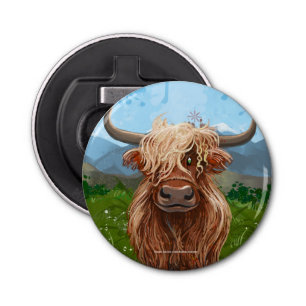 Highland Koe Cadeaus & Accessoires Button Flesopener