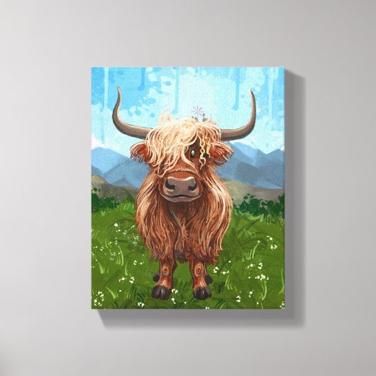 Highland Koe Cadeaus & Accessoires Canvas Afdruk (Voorkant)