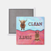 Highland Koe Cadeaus & Accessoires Magneet (Voorkant / Achterkant)