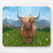 Highland Koe Cadeaus & Accessoires Muismat (Voorkant)