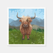 Highland Koe Cadeaus & Accessoires Servet (Voorkant)