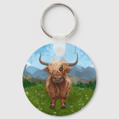 Highland Koe Cadeaus & Accessoires Sleutelhanger (Voorkant)