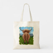 Highland Koe Cadeaus & Accessoires Tote Bag (Achterkant)