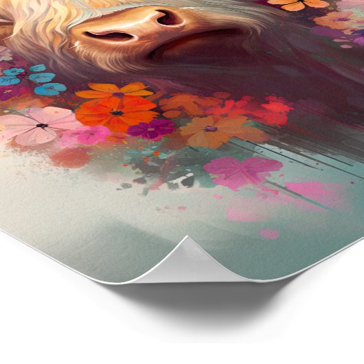 Highland Koe Canvas Wall Art Farmyard Poster (Hoek)