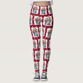 Highland koe Christmas Leggings (Voorkant)