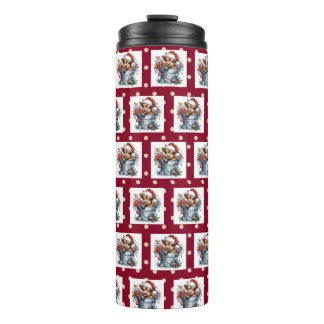 Highland koe Christmas Thermosbeker