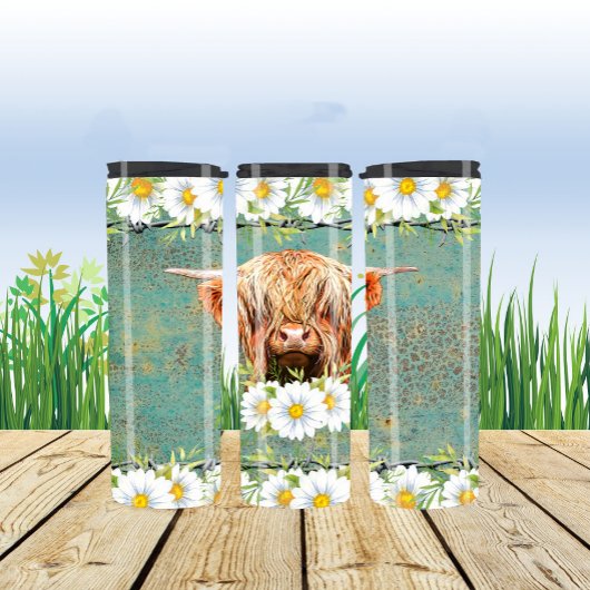 Highland Koe Daisies Thermosbeker