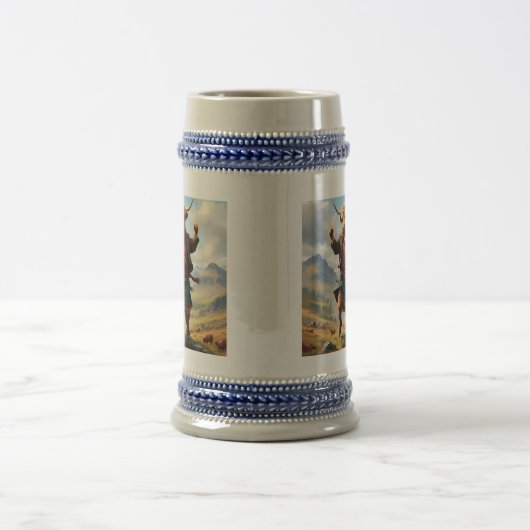 Highland Koe danst de Highland Fling, Bierpul (Center)