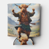 Highland Koe danst de Highland Fling, Blikjeskoeler (Voorkant)