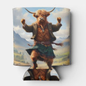 Highland Koe danst de Highland Fling, Blikjeskoeler (Achterkant)