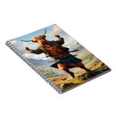 Highland Koe danst de Highland Fling, Notitieboek (Rechterzijde)