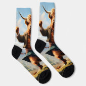 Highland Koe danst de Highland Fling, Sokken (Rechts)